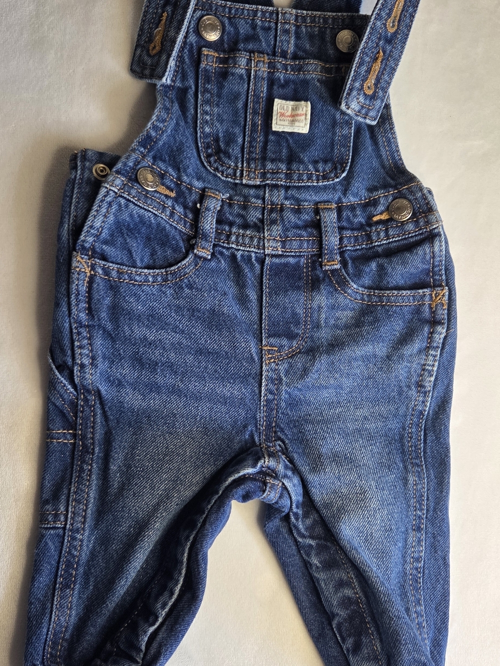 Old Navy Denim Baby Overalls - Dark Blue